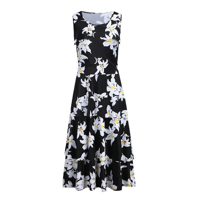 Maternity Dresses Nursing Breastfeeding Women Maternity Sleeveless Comfy Floral Print Nursing Dress For Breastfeeding C10% (2)