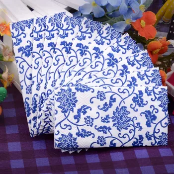 small toilet tissue napkin paper printed blue white porcelain handkerchief wedding serviettes birthday party home decoration
small toilet tissue napkin paper printed blue white porcelain handkerchief wedding serviettes birthday party home decoration