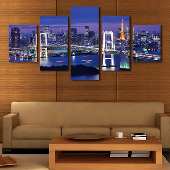 Cuadros (no Frame)city Night And Bridge 5 Panels/set Large Hd Picture Paint On Canvas Prints Painting Artwork Wall Decorative
Cuadros (no Frame)city Night And Bridge 5 Panels/set Large Hd Picture Paint On Canvas Prints Painting Artwork Wall Decorative