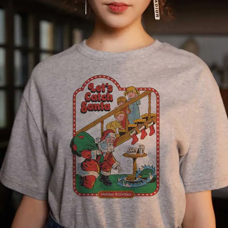 Korean 80s Tumblr 90s Vintage Clothes Kpop T-shirt Ulzzang Funny Streetwear Ladies Let's Catch Santa Women T-shirt
Korean 80s Tumblr 90s Vintage Clothes Kpop T-shirt Ulzzang Funny Streetwear Ladies Let's Catch Santa Women T-shirt