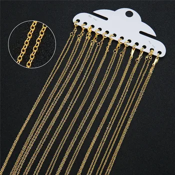 12pcs/lot 1.5mm Metal Losster Clasps Necklace Chains Bulk Copper Gold Silver Open Link Chain For Diy Jewelry Making Length 40cm
12pcs/lot 1.5mm Metal Losster Clasps Necklace Chains Bulk Copper Gold Silver Open Link Chain For Diy Jewelry Making Length 40cm