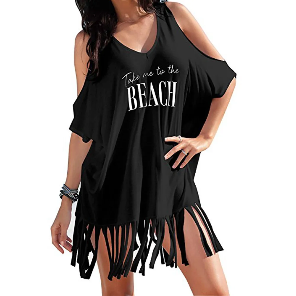Womens Tassel Letters Print Swimwear Bikini Cover Beach Dress cape for a swimsuit beach cover up saida de praia feminino
Womens Tassel Letters Print Swimwear Bikini Cover Beach Dress cape for a swimsuit beach cover up saida de praia feminino