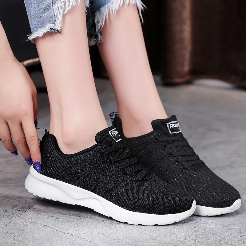 Super Light Women Flywire Sneakers Comfortable Trainers Tennis Shoes Female Flats Anti-skid Black Fitness Slimming Jogging Shoes
Super Light Women Flywire Sneakers Comfortable Trainers Tennis Shoes Female Flats Anti-skid Black Fitness Slimming Jogging Shoes