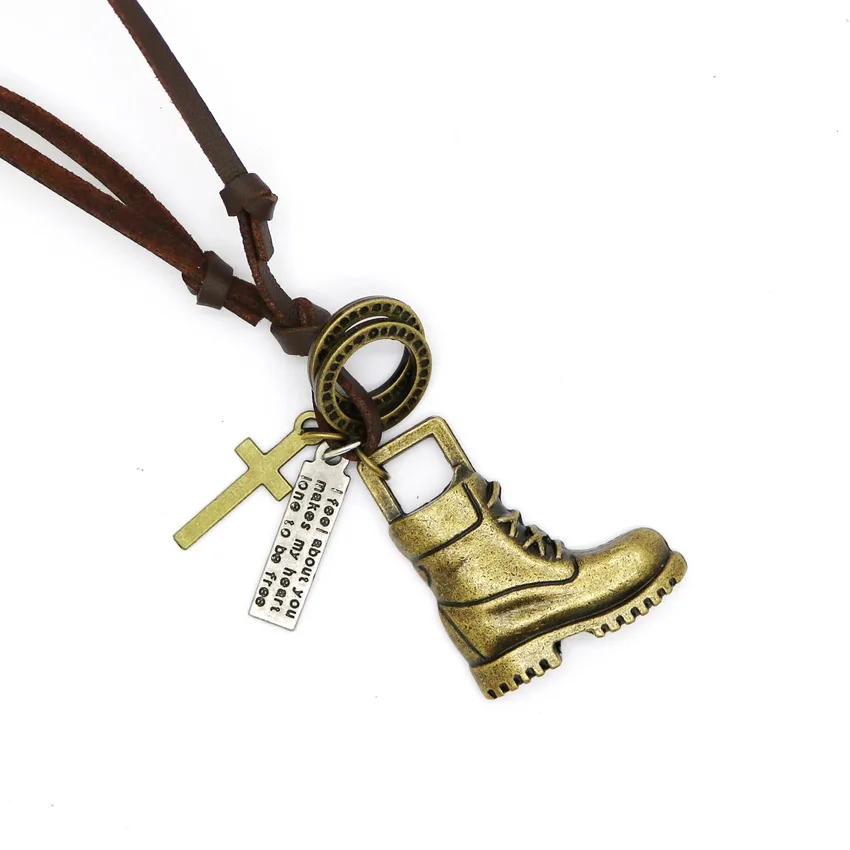 HOT Europe and United States fashion boots leather necklace punk retro adjustable watch necklace casual jewelry cross Necklace
HOT Europe and United States fashion boots leather necklace punk retro adjustable watch necklace casual jewelry cross Necklace
