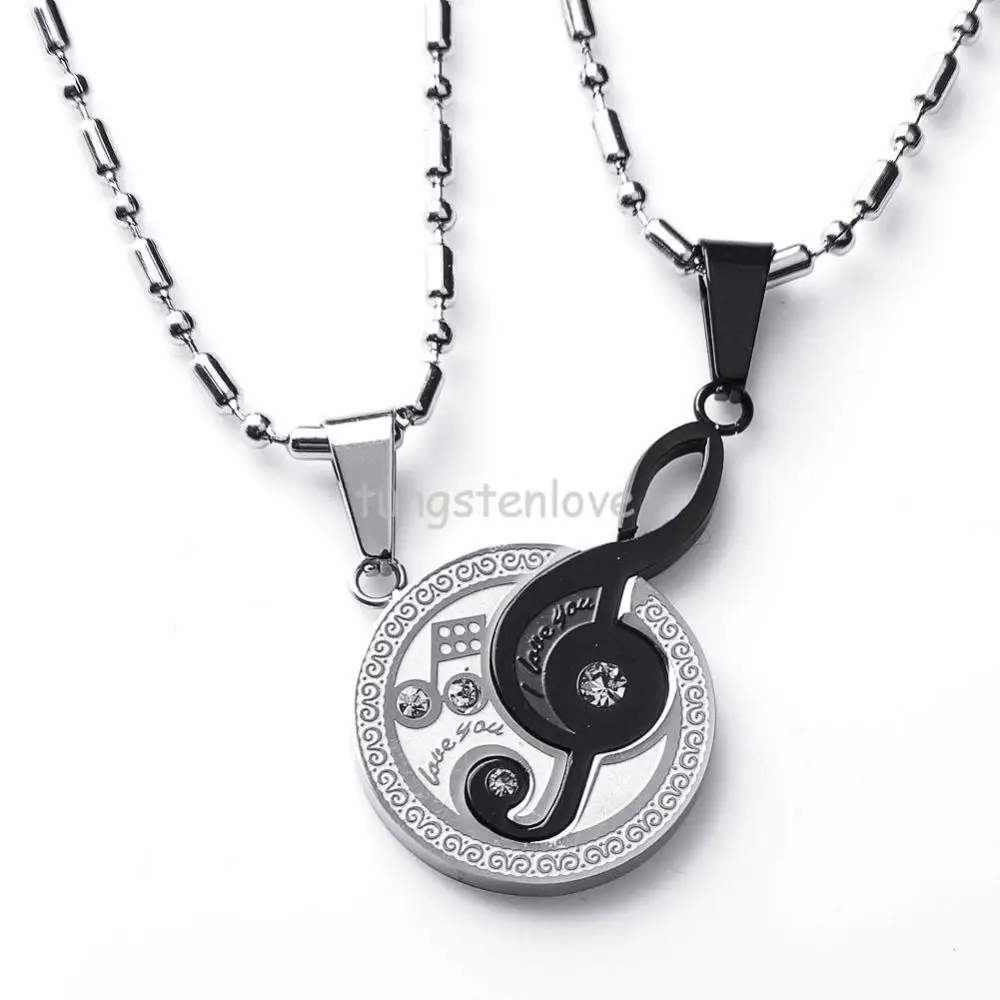 New necklaces & pendants Musical Matching Music Note "I Love You" Set with CZ Rhinestones Couple necklace Set Lovers Gift
New necklaces & pendants Musical Matching Music Note "I Love You" Set with CZ Rhinestones Couple necklace Set Lovers Gift