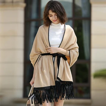 Elegant Luxury Soft Pure Long Cashmere Scarf for Ladies Genuine Leather suede Lambskin Tassels Men's Women's Winter Wool Scarves
Elegant Luxury Soft Pure Long Cashmere Scarf for Ladies Genuine Leather suede Lambskin Tassels Men's Women's Winter Wool Scarves