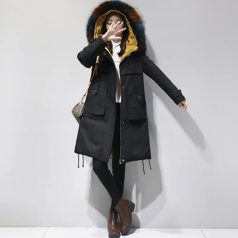 New Parker Down Jacket Women's Long Hooded 2021 Winter Women Big Fur Collar Cotton Coat Korean Fashion Printing Warm Jacket Coat
New Parker Down Jacket Women's Long Hooded 2021 Winter Women Big Fur Collar Cotton Coat Korean Fashion Printing Warm Jacket Coat