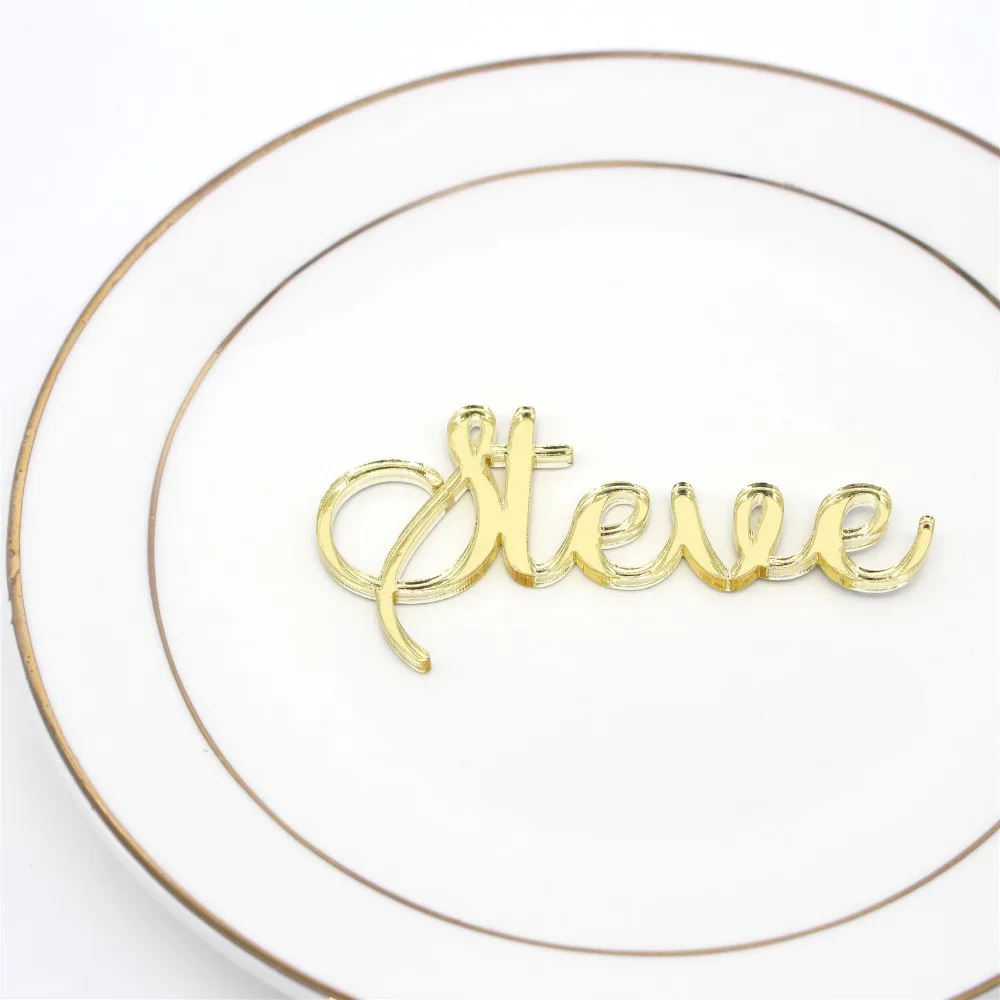 1 Piece Personalized Laser Cut Guest Name Silver / Gold Mirror Birthday Party Table Place Card Setting Centerpiece Decor
1 Piece Personalized Laser Cut Guest Name Silver / Gold Mirror Birthday Party Table Place Card Setting Centerpiece Decor