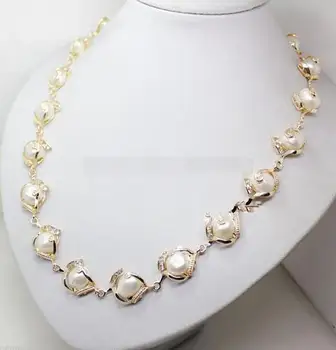 Hot sale new Style >>>Fashion Jewelry 18 k gp White baroque pearls chains necklace 18"
Hot sale new Style >>>Fashion Jewelry 18 k gp White baroque pearls chains necklace 18"
