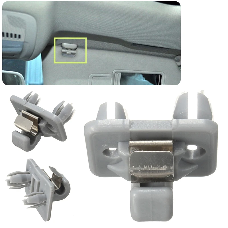 New Car Interior Grey Sun Visor Clip Holder Hook for A1-A5 Q3 Q5 TT Roadster New
