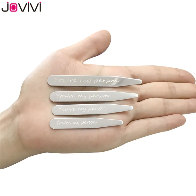 Jovivi High Quality 8pcs Stainless Steel 4 Sizes Shirts Dress Collar Stays Gift 2.2" 2.5" 2.75" 3" Customized You're my Person
Jovivi High Quality 8pcs Stainless Steel 4 Sizes Shirts Dress Collar Stays Gift 2.2" 2.5" 2.75" 3" Customized You're my Person