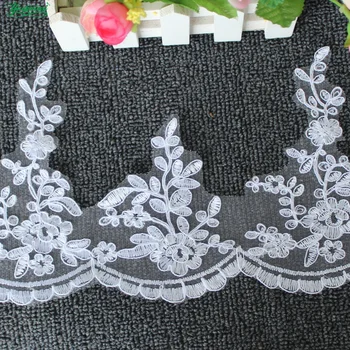 YACKALASI 5 Yds White Bridal Wedding Lace Fabrics Appliqued Scalloped 3D Flower Embroidered Sewing Trims For Dress 12cm
YACKALASI 5 Yds White Bridal Wedding Lace Fabrics Appliqued Scalloped 3D Flower Embroidered Sewing Trims For Dress 12cm