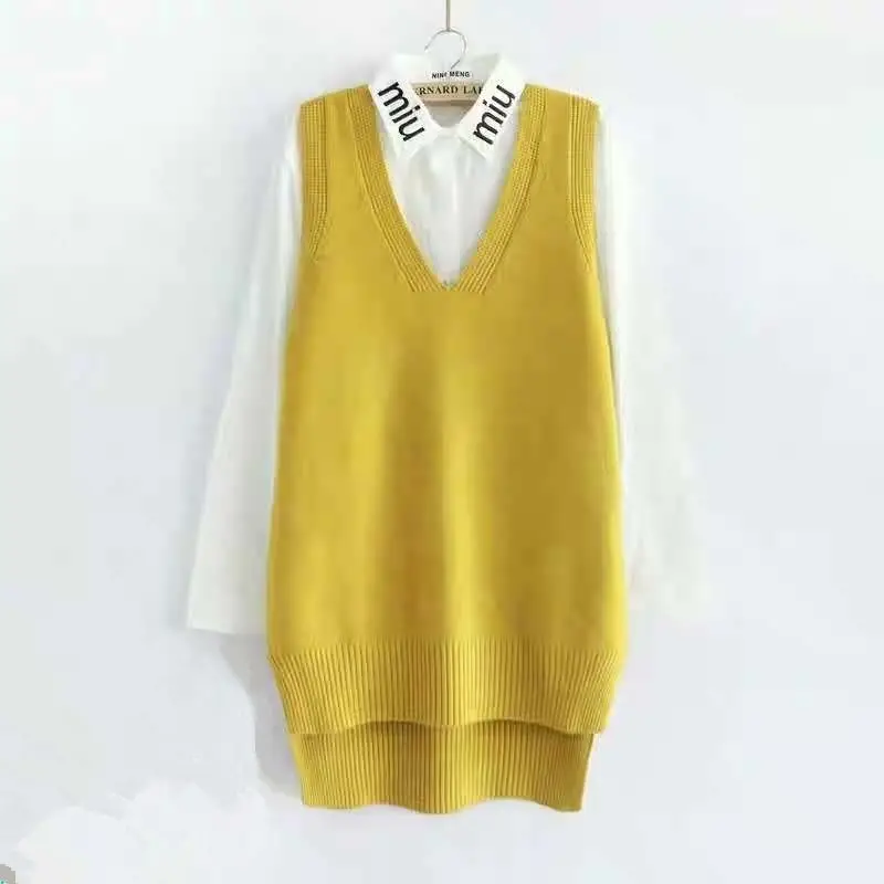 Cashmere cotton Blended V-Neck Sleeveless Sweater 2019 autumn jumper sweater women knitted pullovers vest Streetwear sweater
Cashmere cotton Blended V-Neck Sleeveless Sweater 2019 autumn jumper sweater women knitted pullovers vest Streetwear sweater