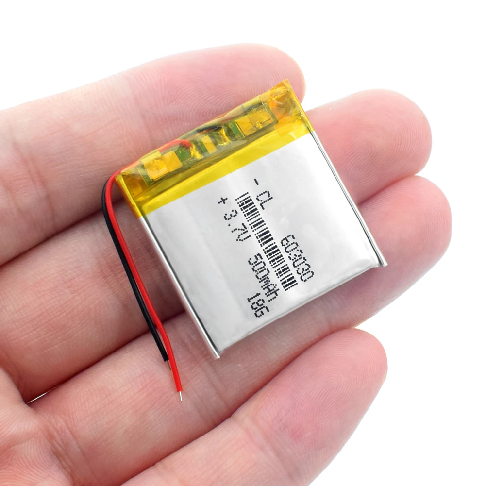 500mAh 3.7V rechargeable battery 603030 li polymer lithium battery li on for MP3 MP4 GPS DVD recorder e-book camera power bank
500mAh 3.7V rechargeable battery 603030 li polymer lithium battery li on for MP3 MP4 GPS DVD recorder e-book camera power bank