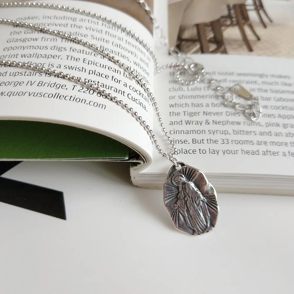 Amaiyllis Vintage 925 sterling silver jesus prayer necklaces for women geometric statement pendants necklaces christian Jewelry
Amaiyllis Vintage 925 sterling silver jesus prayer necklaces for women geometric statement pendants necklaces christian Jewelry
