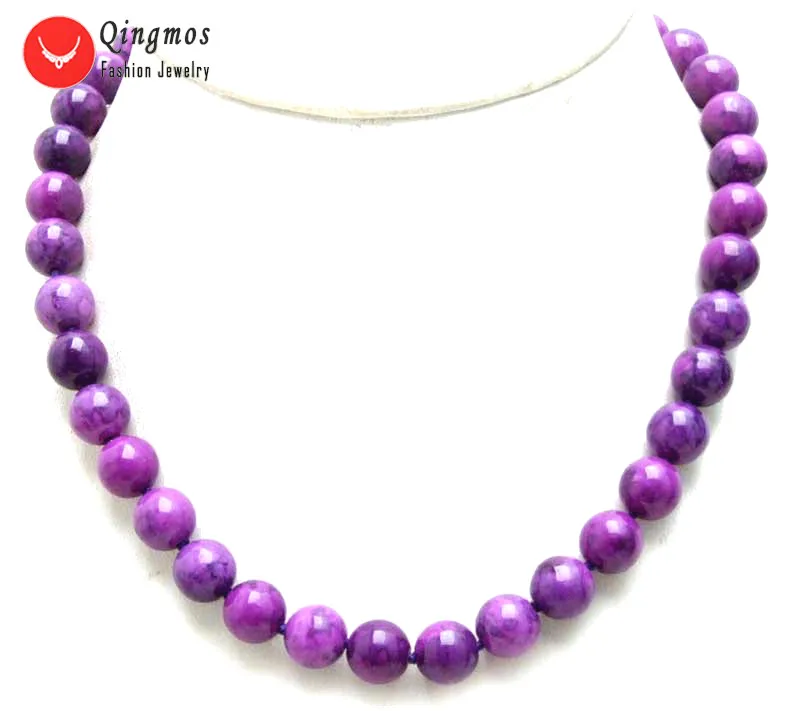 Qingmos Natural Stone Sugilite Necklace for Women with 10mm Purple Round Sugilite Chokers Necklace Fine Jewelry 17'' Nec6382
Qingmos Natural Stone Sugilite Necklace for Women with 10mm Purple Round Sugilite Chokers Necklace Fine Jewelry 17'' Nec6382