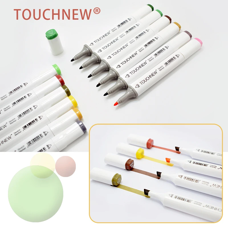 1PC-Art-marker-pen-TOUCHNEW-24-Colors-Round-Toe-and-Oblique-Oily-Marker-Painting-for-Kids