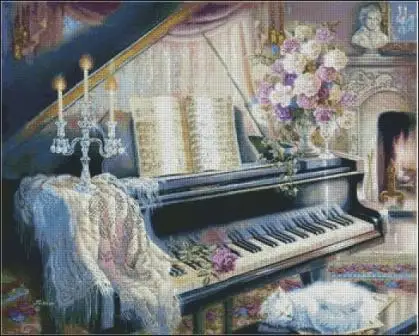 Top Quality lovely beautiful counted cross stitch kit piano flower white cat kitty candle
Top Quality lovely beautiful counted cross stitch kit piano flower white cat kitty candle
