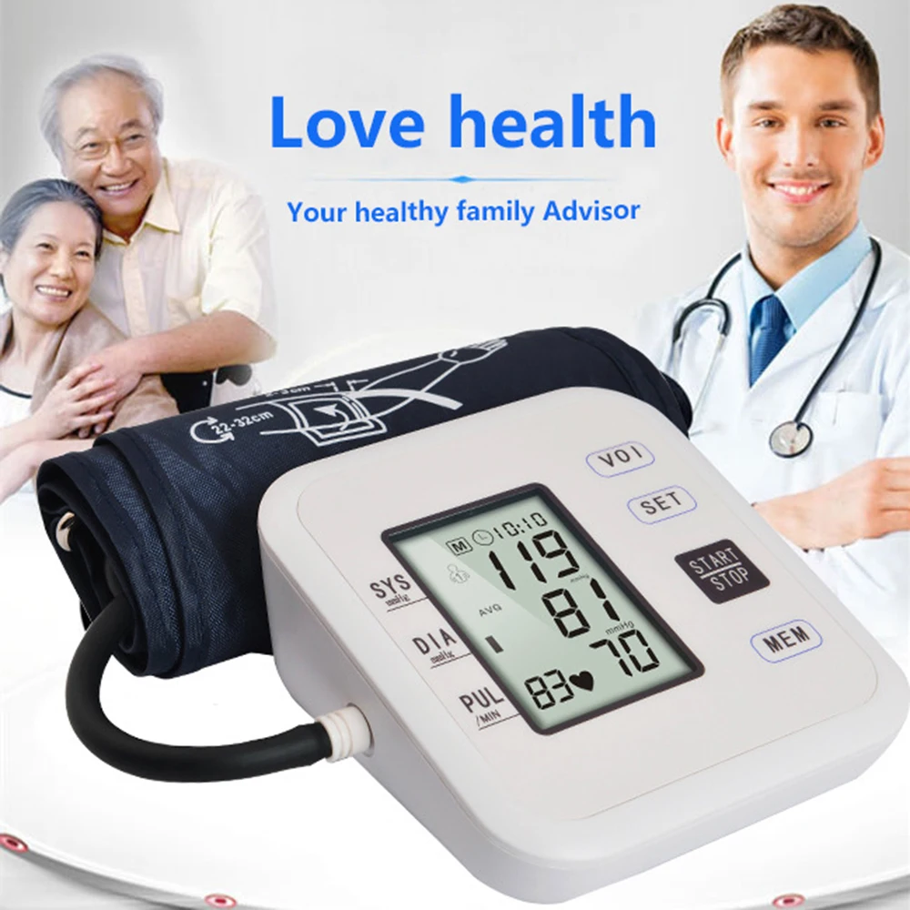 Automatic Upper Arm Blood Pressure Monitor English Voice Speaker 99sets Memory LCD Display Sphygmomanometer Monitor
Automatic Upper Arm Blood Pressure Monitor English Voice Speaker 99sets Memory LCD Display Sphygmomanometer Monitor