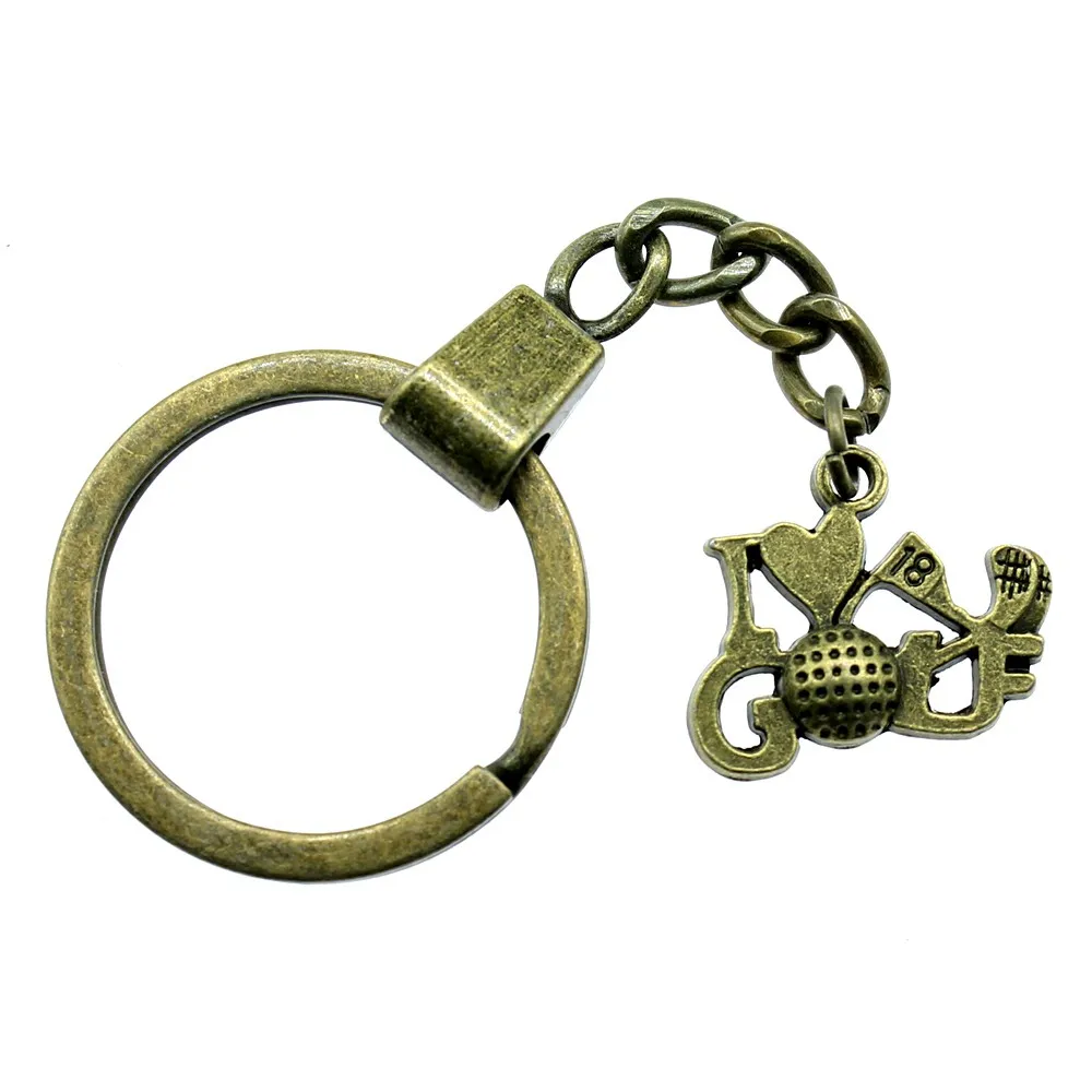 Keyring I Love Golf Keychain 17x22mm Antique Bronze I Love Golf Key Chain Party Souvenir Gifts For Women
Keyring I Love Golf Keychain 17x22mm Antique Bronze I Love Golf Key Chain Party Souvenir Gifts For Women