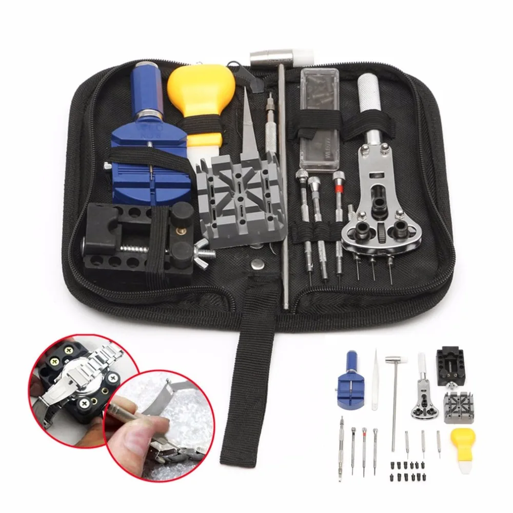 20PCS Luxury Watch Repair Tool Kit With Storage Bag Watch Band Holder Case Opening Knife Band Link Pin Remover Set
20PCS Luxury Watch Repair Tool Kit With Storage Bag Watch Band Holder Case Opening Knife Band Link Pin Remover Set
