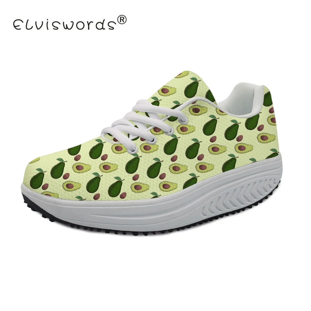 ELVISWORDS Cartoon Avocado Print Women Height Increasing Swing Shoes Female Casual Flats Platform Swing Slimming Shoes Zapatos
ELVISWORDS Cartoon Avocado Print Women Height Increasing Swing Shoes Female Casual Flats Platform Swing Slimming Shoes Zapatos