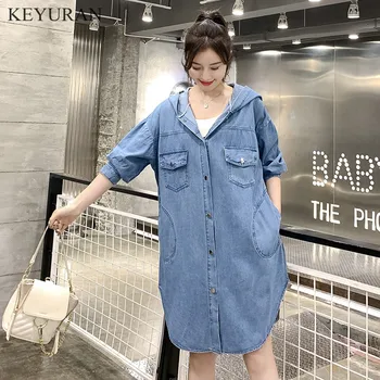 2020 Spring Autumn Hoodies Coat Women Hooded Outerwear Casual Long Sleeve Denim Jacket Long Jean Coat Outwear Overcoat Plus Size
2020 Spring Autumn Hoodies Coat Women Hooded Outerwear Casual Long Sleeve Denim Jacket Long Jean Coat Outwear Overcoat Plus Size