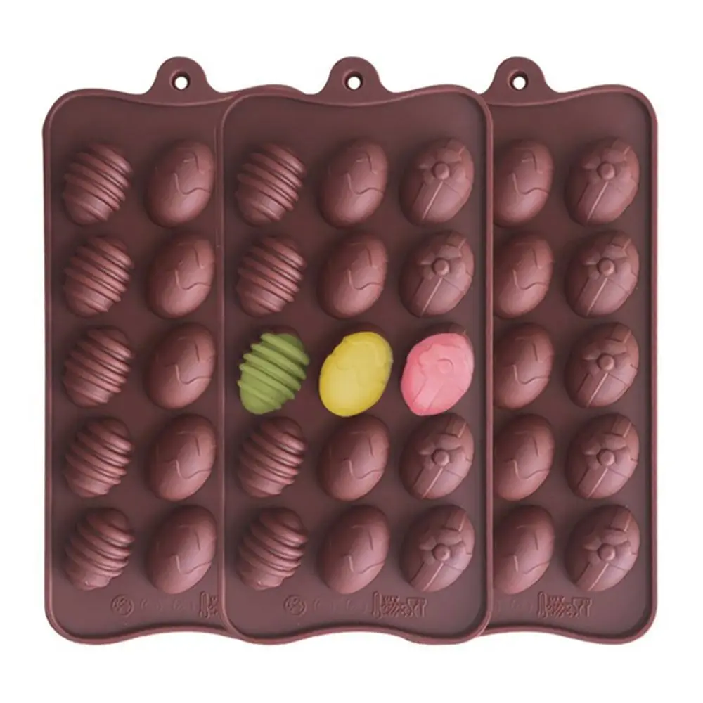 15 отверстий Новые Пасхальные яйца силиконовая форма для шоколада мыла конфеты