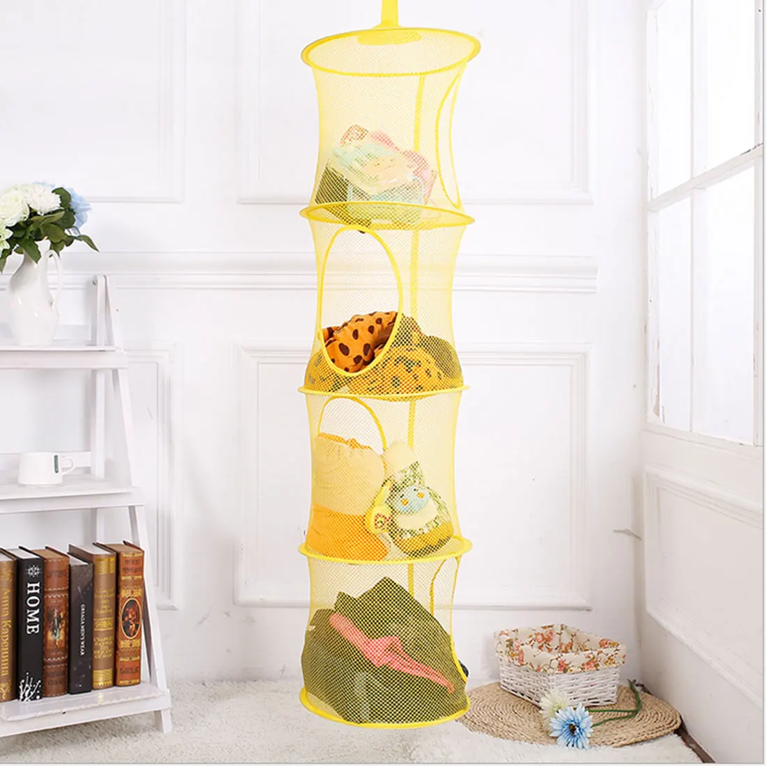 Storage Bag Toys Foldable Four-storeyed Durable Bathroom Hanging Basket Cloth Breathable Mesh Toy Storage Bag Hanging Organizer
Storage Bag Toys Foldable Four-storeyed Durable Bathroom Hanging Basket Cloth Breathable Mesh Toy Storage Bag Hanging Organizer