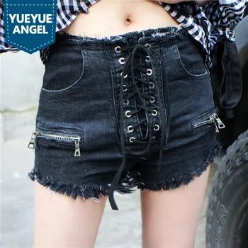 Summer Fashion Fake Zipper Sexy High Waist Short Jeans Female Blue Black Lace Up Korean Bandage Casual Skinny Denim Shorts
Summer Fashion Fake Zipper Sexy High Waist Short Jeans Female Blue Black Lace Up Korean Bandage Casual Skinny Denim Shorts