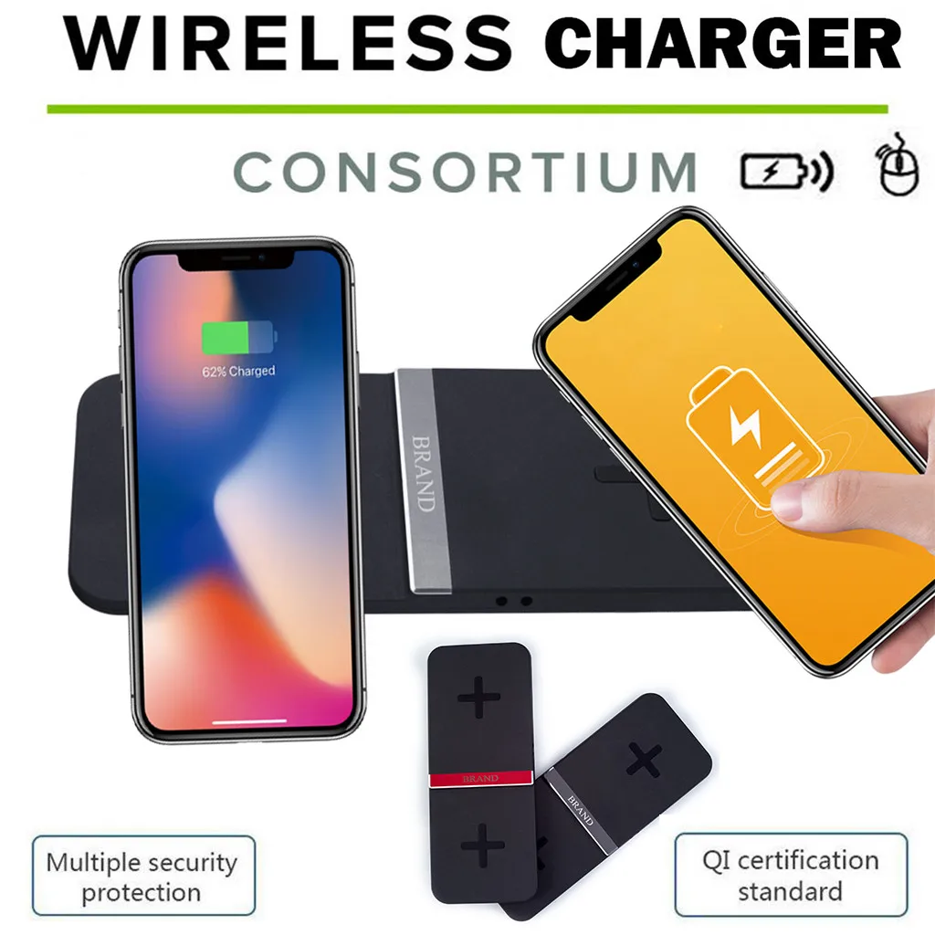 Qi Double Wireless Charger Station Devices Pad Desktop Wireless Fast Charger For iPhone X For Samsung Galaxy *
Qi Double Wireless Charger Station Devices Pad Desktop Wireless Fast Charger For iPhone X For Samsung Galaxy *