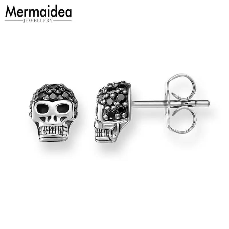 Skull Pave Stud Earrings 2019 New Cubic Zirconia Fashion Jewelry Black Punk 925 Sterling Silver Gift For Women Men Lover
Skull Pave Stud Earrings 2019 New Cubic Zirconia Fashion Jewelry Black Punk 925 Sterling Silver Gift For Women Men Lover
