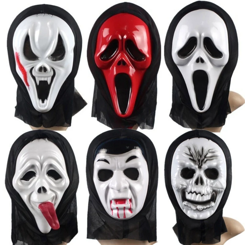 

2018 Darth Vader Helmet Masks Skull Mask 6pcs/lot Halloween Terrorist Devil Full Face Scream Skeleton Kito for Party Decor Gifts