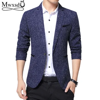 Mwxsd brand Men's Casual Slim Fit Blazer suit jacket Men Single Button Blazer Male fashion Suit Blue Jacket and Coat for Male
Mwxsd brand Men's Casual Slim Fit Blazer suit jacket Men Single Button Blazer Male fashion Suit Blue Jacket and Coat for Male