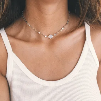 Newest fashion jewelry accessories Bohemia gold & silver color small sheet chain with crystal Necklace for couple lovers' N468
Newest fashion jewelry accessories Bohemia gold & silver color small sheet chain with crystal Necklace for couple lovers' N468