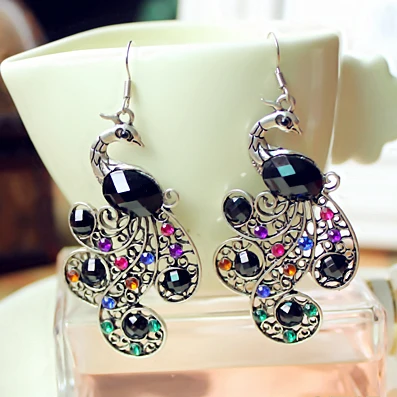 SHUANGR Drop Peacock Earrings Dangle Long Colorful Crystal Earring Fashion Jewelry For Women 2016 New Arrival Accessories
SHUANGR Drop Peacock Earrings Dangle Long Colorful Crystal Earring Fashion Jewelry For Women 2016 New Arrival Accessories