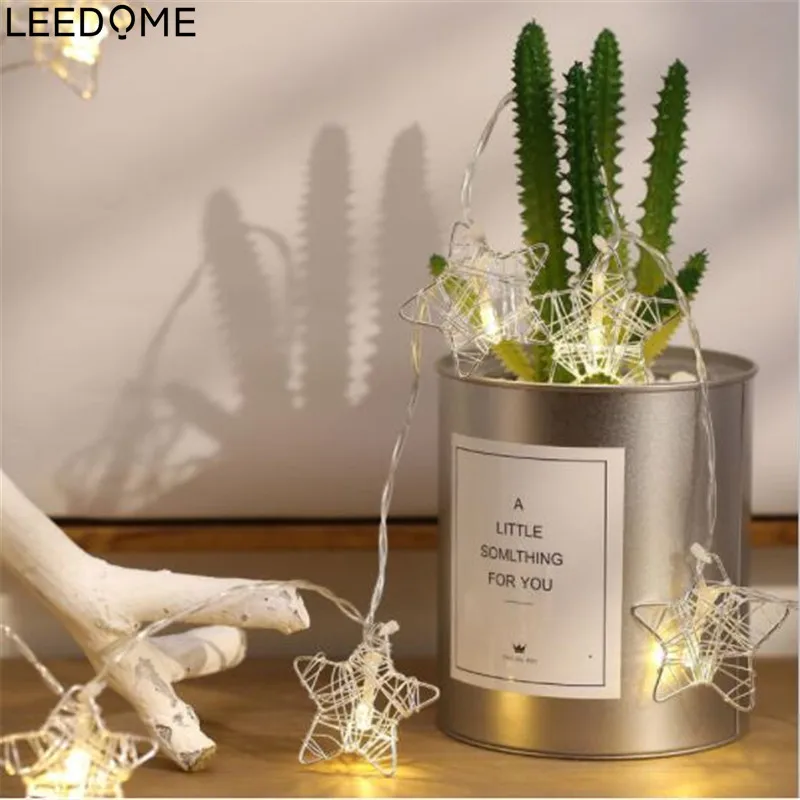 Leedome Star Shape Fairy Led String Light 1.5M 3M 10 / 20 LEDs Retro Iron Metal Lights For Wedding Party Bedroom Romantic Decor
Leedome Star Shape Fairy Led String Light 1.5M 3M 10 / 20 LEDs Retro Iron Metal Lights For Wedding Party Bedroom Romantic Decor