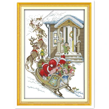 Christmas Eve Counted Cross Stitch DMC 11CT Printed 14CT Cross Stitch DIY Chinese Cotton Cross-stitch Kit Embroidery Needlework
Christmas Eve Counted Cross Stitch DMC 11CT Printed 14CT Cross Stitch DIY Chinese Cotton Cross-stitch Kit Embroidery Needlework