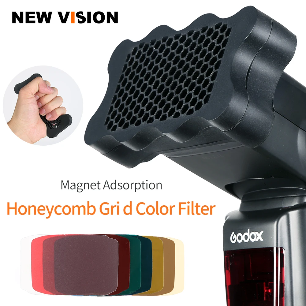 Speedlite Flash Rubber Honeycomb Grid + 7pcs Color Gels Filters for Canon Nikon Sony Godox Yongnuo Camera Flash Speedlite Light
Speedlite Flash Rubber Honeycomb Grid + 7pcs Color Gels Filters for Canon Nikon Sony Godox Yongnuo Camera Flash Speedlite Light
