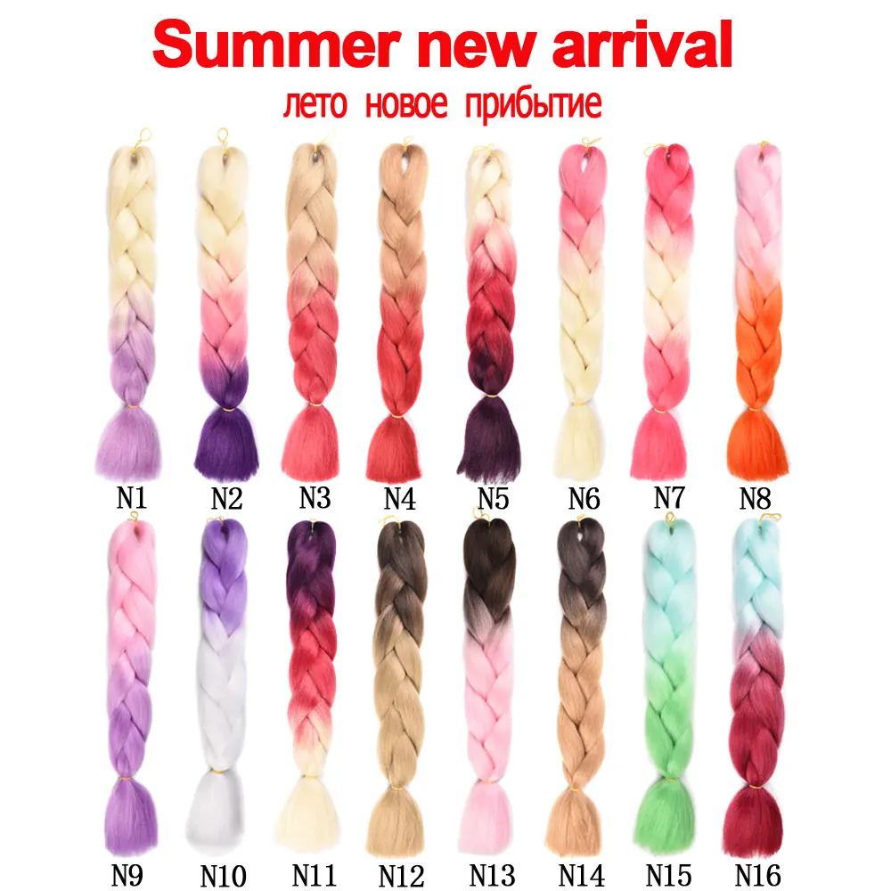 Synthetic Braiding Crochet Blonde Hair Extensions