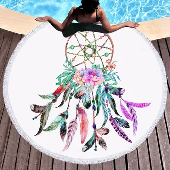 CAMMITEVER Dreamcatcher Tassel Tapestry Large Round Beach Towel for Adults Summer Microfiber Toalla Blanket Floral Yoga Mat
CAMMITEVER Dreamcatcher Tassel Tapestry Large Round Beach Towel for Adults Summer Microfiber Toalla Blanket Floral Yoga Mat