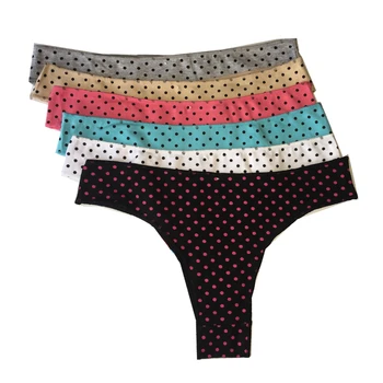 5pcs/lot Sexy Cotton Thong Panty Low Rised Seamless Panties Women Thongs and G Strings Dot Printing Underwear Intimates
5pcs/lot Sexy Cotton Thong Panty Low Rised Seamless Panties Women Thongs and G Strings Dot Printing Underwear Intimates