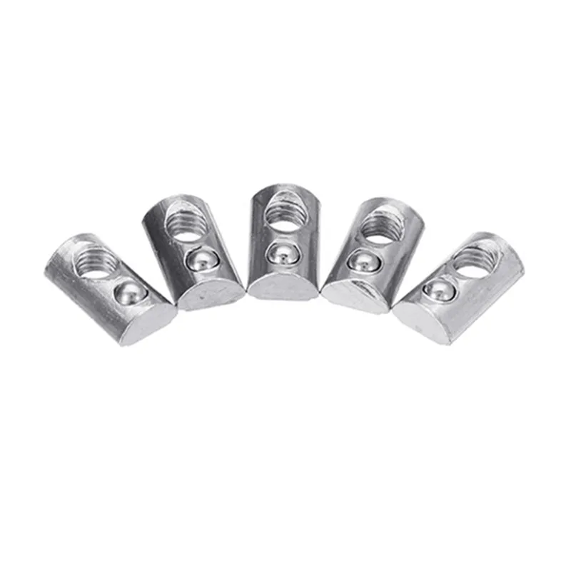 SULEVE New 10pcs/set 20M5 Carbon steel Spring Nut for 2020 Aluminum Profile Round Roll T Slot Elastic Nut Aluminum Connector
SULEVE New 10pcs/set 20M5 Carbon steel Spring Nut for 2020 Aluminum Profile Round Roll T Slot Elastic Nut Aluminum Connector