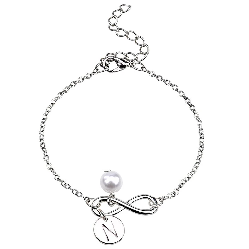 Personalized Gold Silver Color Infinity Bracelet Initial Letter Pearl Charm Beach Bracelet Pulseras Mujer Jewelry Party Gifts
Personalized Gold Silver Color Infinity Bracelet Initial Letter Pearl Charm Beach Bracelet Pulseras Mujer Jewelry Party Gifts