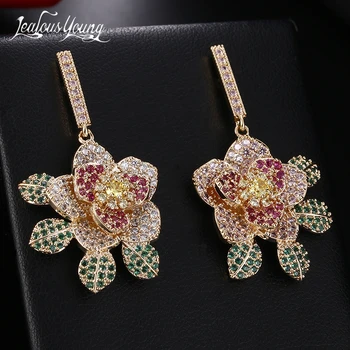 2018 Vintage Rose Flower Shape Drop Earrings Women Gold Cold AAA Cubic Zirconia Statement Earings Indian Jewelry brincos kupe
2018 Vintage Rose Flower Shape Drop Earrings Women Gold Cold AAA Cubic Zirconia Statement Earings Indian Jewelry brincos kupe
