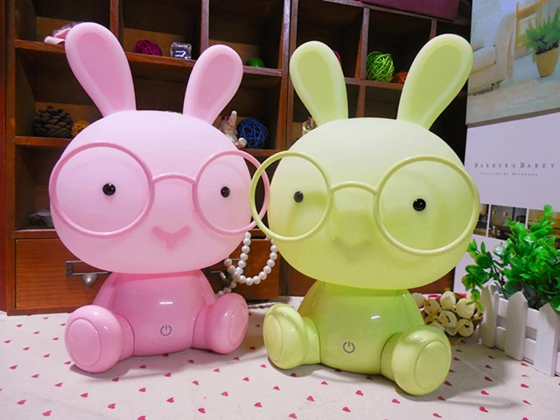 Cute LED Rabbit Night Lamp for Children Baby Kids Room USB Night Light Christmas Birthday Gift Bedside Decoration Light (13)