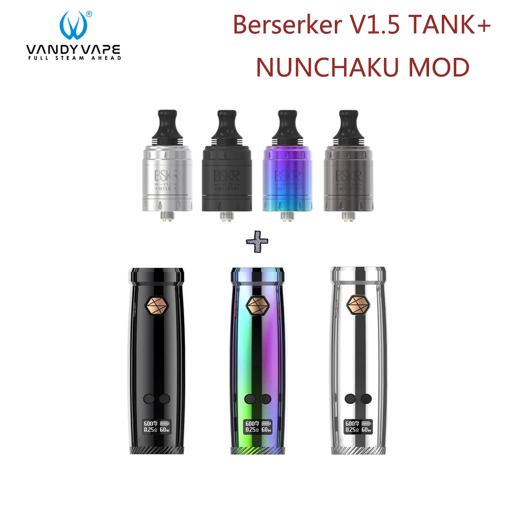 Original Vandy vape Berserker V1.5 MTL RTA Tank Atomizer With Nunchaku Mod Combined Vandyvape Kit For E-Cigarette
Original Vandy vape Berserker V1.5 MTL RTA Tank Atomizer With Nunchaku Mod Combined Vandyvape Kit For E-Cigarette