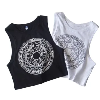 Womens Tanks Loose Moon Sun Stars Printing Crop Top Cropped Top Female Summer Sleeveless Camis Tank Tops
Womens Tanks Loose Moon Sun Stars Printing Crop Top Cropped Top Female Summer Sleeveless Camis Tank Tops