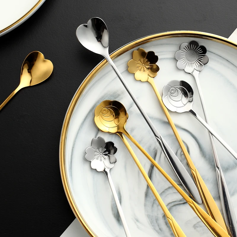 4Pcs/Lot Mini Stainless Steel Spoon Cute Ice Cream Coffee Soup Spoons Teaspoon Gold Plating Dessert Cake Sugar Spoon Tableware
4Pcs/Lot Mini Stainless Steel Spoon Cute Ice Cream Coffee Soup Spoons Teaspoon Gold Plating Dessert Cake Sugar Spoon Tableware