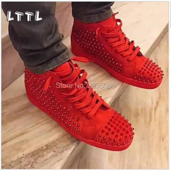 high top studded sneakers